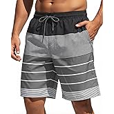 Yufawow 9 Inch 9in Men Swim Trunks with Mesh Lining and Quick Dry Pockets for Beach Pool Board