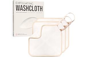 ZOMCHI 3 Pack Exfoliating Washcloth, Premium Facial and Body Wash Cloths with Softness and Scrubbing Two Sides, Bath Cloths f