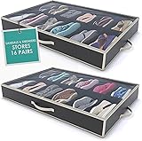 Woffit Under Bed Shoe Storage Organizer – Set of