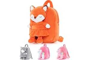 Lazada Toddler Backpack for Kids Girl Toys Fox Animal Plush Backpacks Baby Girl Gifts Age 2+ Brown