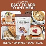 NKD Living Organic Whole Flax Seeds 1kg High Fibre Omega-3 Vegan Non-GMO view 6