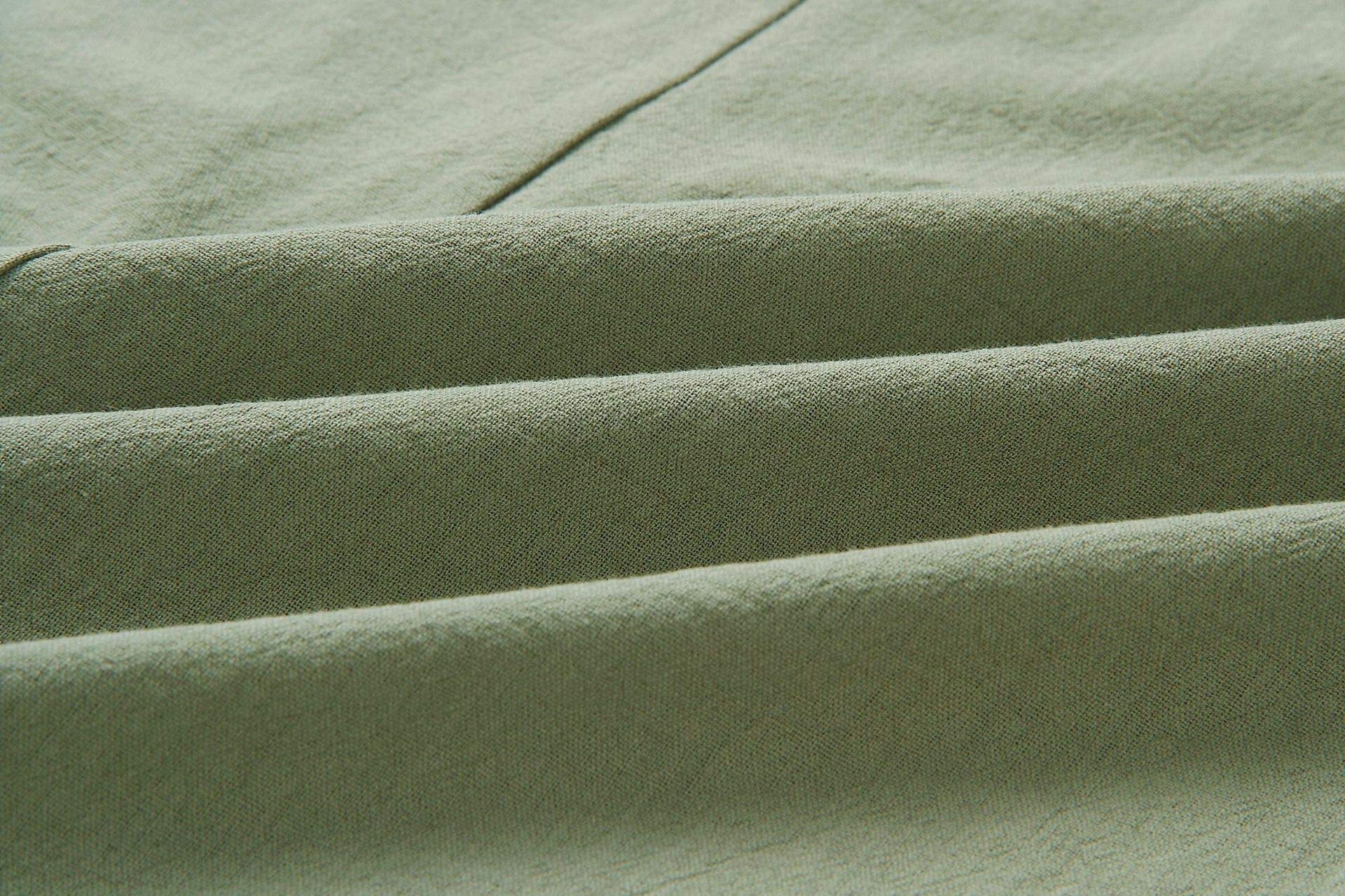 Annystore Women\'s Sleeveless Shift Dress - Spaghetti Strap V Neck Floral Print Flowy Ruffle Beach Short Dress Green L