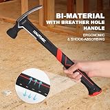 HAUTMEC 20 oz One Piece Forged Framing Hammer with Magnetic Nail Holder view 6