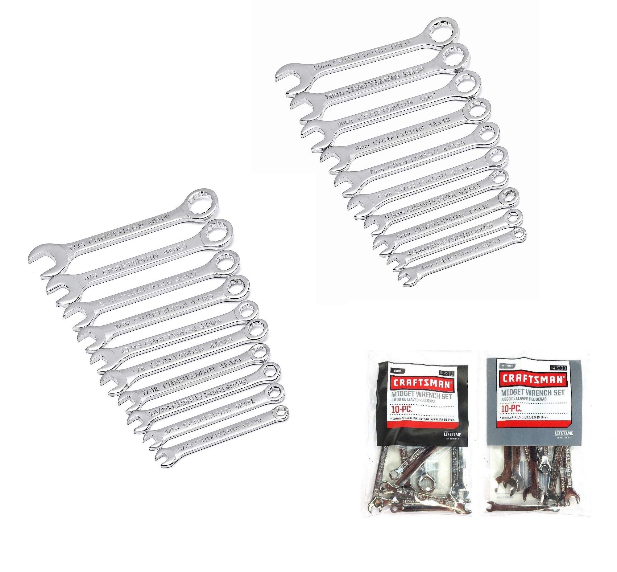 Buy Craftsman 20 Piece Standard SAE & Metric MM Midget Ignition Wrench