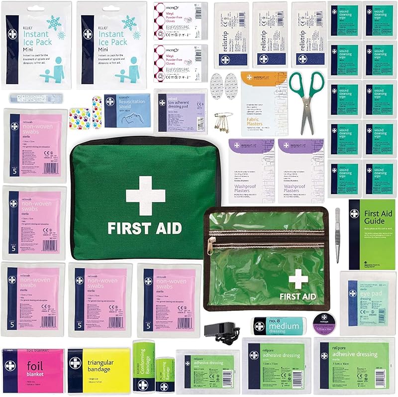 Reliance Medical Erste-Hilfe-Set Tasche – 160 Stück Überlebens-Kits – Sicherheits-Essentials für Reisen, Auto, Zuhause, Camping, Arbeit, Wandern, Urlaub – Packzubehör – Medium