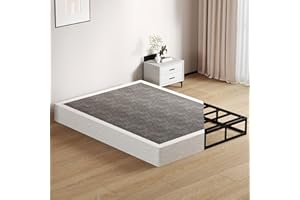 SHOANED Metal Box Spring Queen Size - 9 Inch High Profile Heavy Duty Black Bed Base Non Slip Mattress Foundation Box Springs for Queen Bed, Easy Assembly, No Noise
