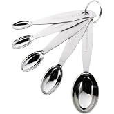 Cuisipro Stainless Steel Measuring Spoon Set Silver, Standard