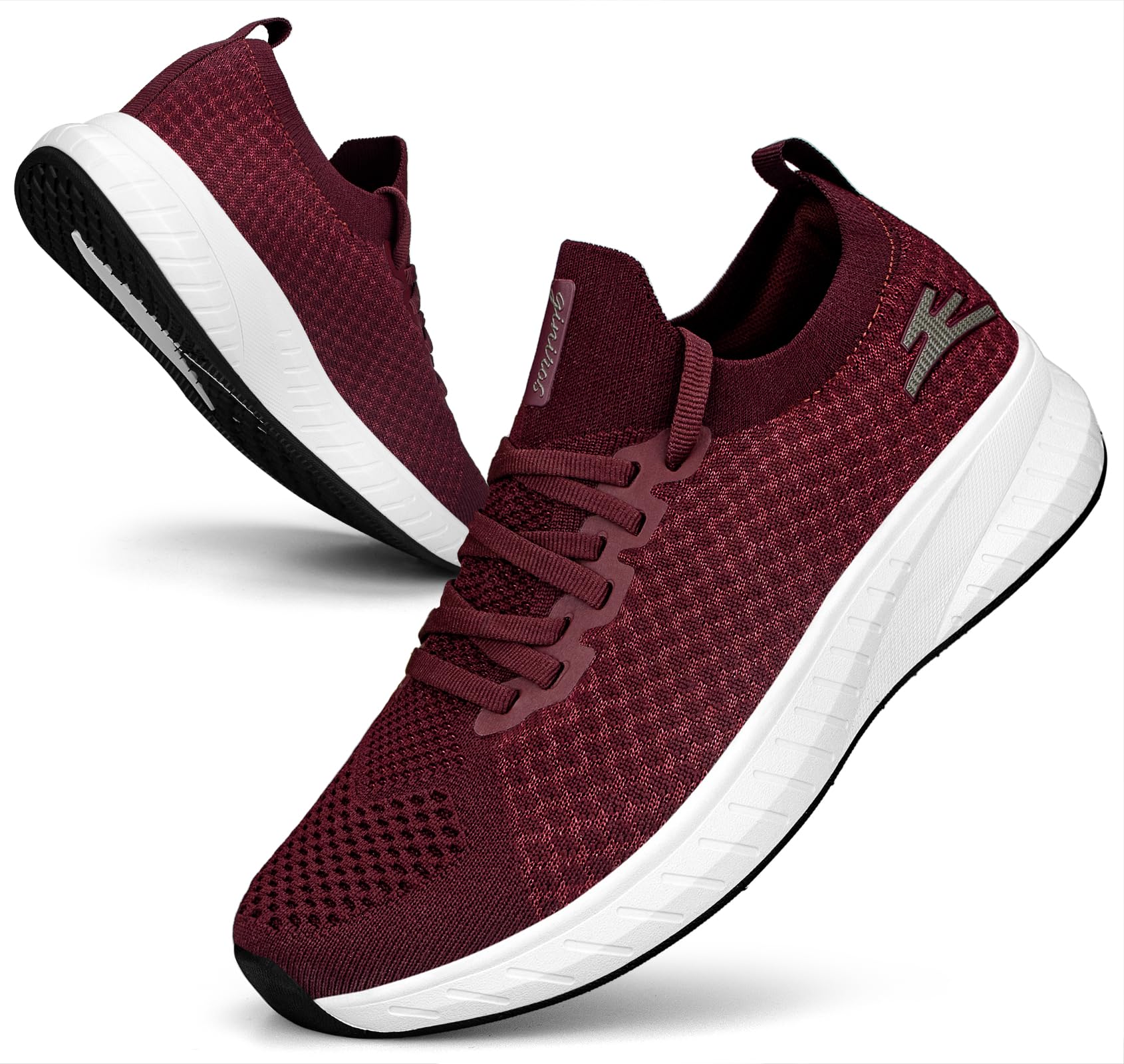 Puweco Damen Sportschuhe Laufschuhe Turnschuhe Sneaker Freizeit Straßenlaufschuhe Leichtgewichts Atmungsaktiv Fashion Walkingschuhe Outdoor Fitness Jogging
