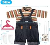 Aolso 14-18 inch Baby Doll Clothes Bear Overalls with Coat Hanger view 3