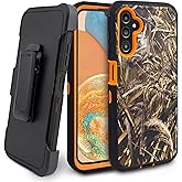Jackpot Wireless Case with Belt-Clip Holster for Galaxy A14 5G Drop Full Body Rugged Shock Dust Proof Phone Cover with Built in Screen for Samsung A14 5G (Camo)