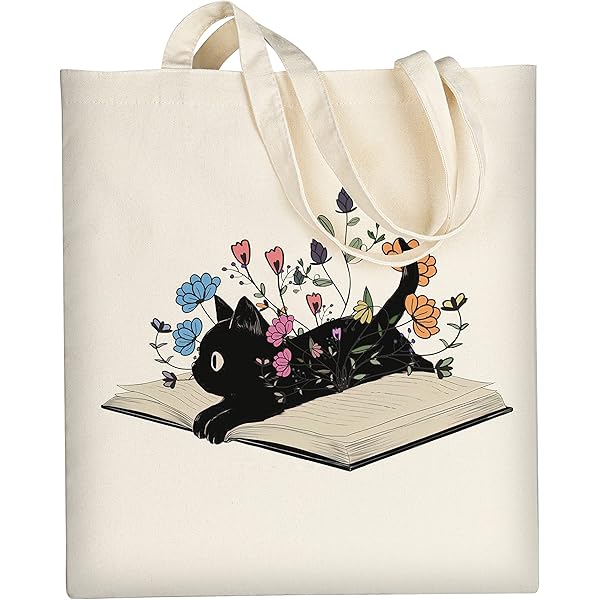 Library Card Canvas Tote Bag - Book Lover Literary Carry All Bag