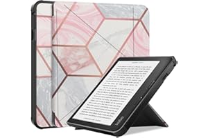 Ratesell Case for Kobo Libra 2 | eReader | 7”, The Thinnest and Lightest Leather Smart Origami Cover Case for New Kobo Libra 