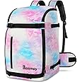 Bosynoy Ski Boot Bag Backpack, Kids Ski Bags for Air Travel, Waterproof Snowboard Boot Bag for women, Youth Adults Snowboard Backpack for Skis Gear Accessories,Helmet,Gloves, Pants, Jacket