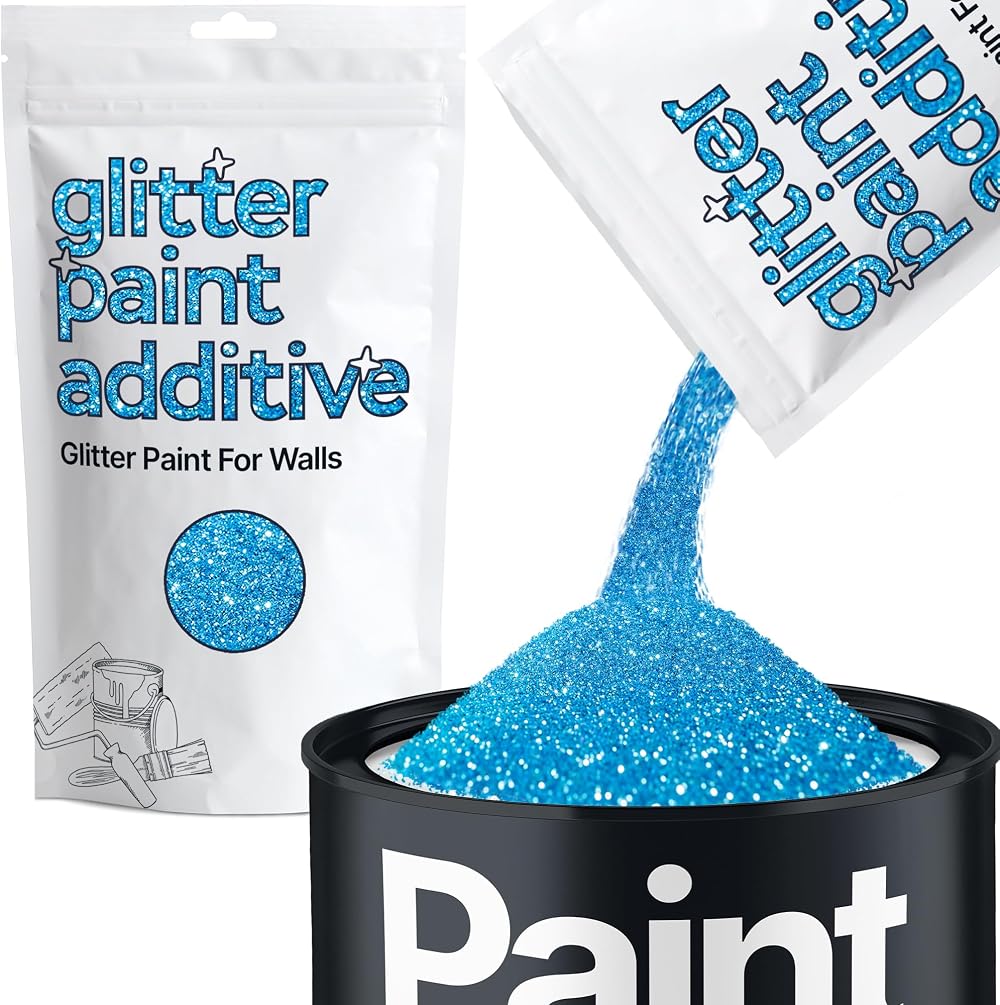 Hemway Ocean Blue Glitter Paint Additive 100g for Emulsion Acrylic Lacquer