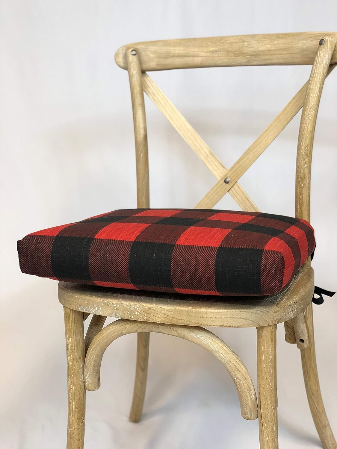 Amazoncom Chair Cushion Pad With Buffalo Check Themed Fabric
