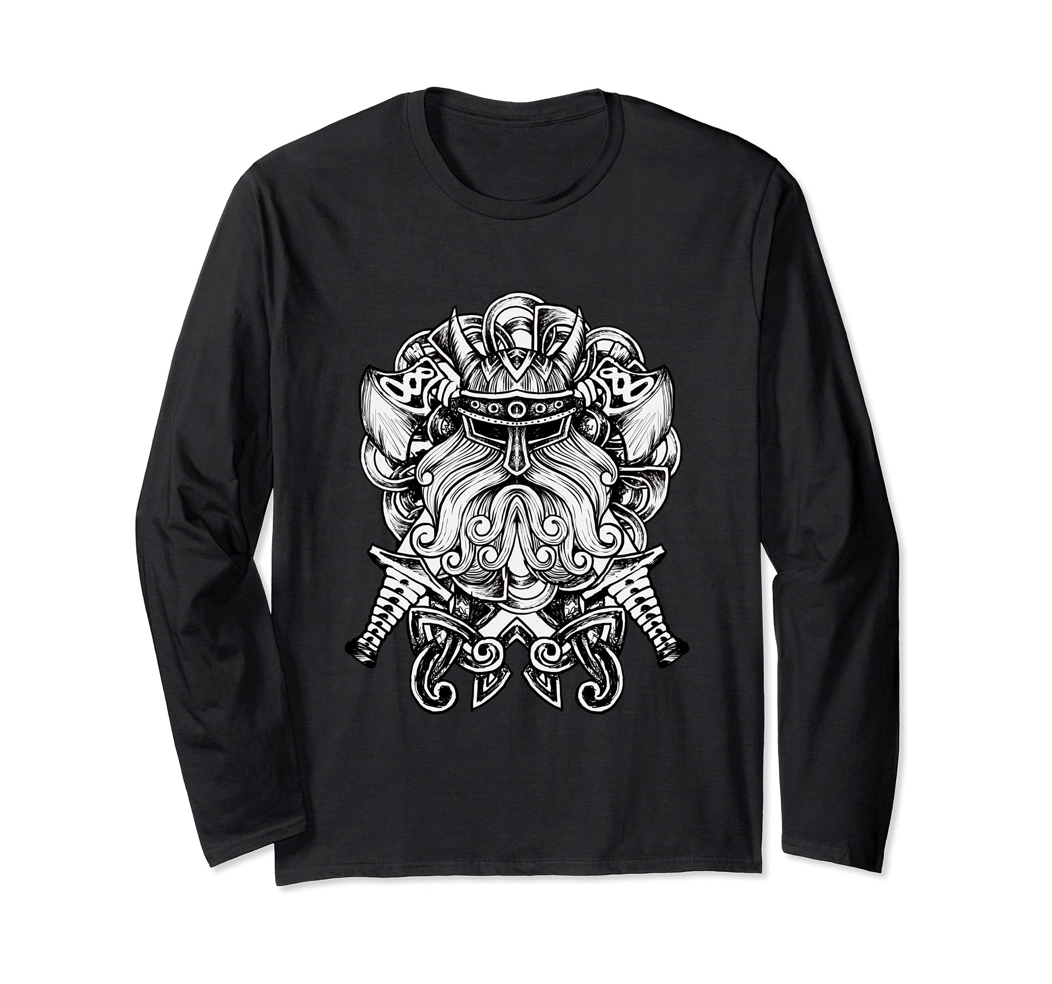 Scandinavian Norse Viking Gifts Viking Warrior Line A Gift Norse Mythology Long Sleeve T-Shirt