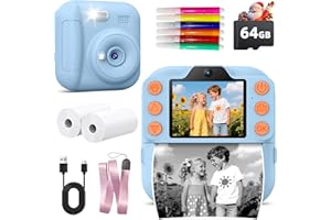 Coxlame Instant Print Camera for Kids Toys, Toddler Toys Digital Instant Print Camera Toys for Ages 3-12, Portable Travel Xmas Birthday Gifts for 3 4 5 6 7 8 9 10 Year Old Girls Boys, Blue