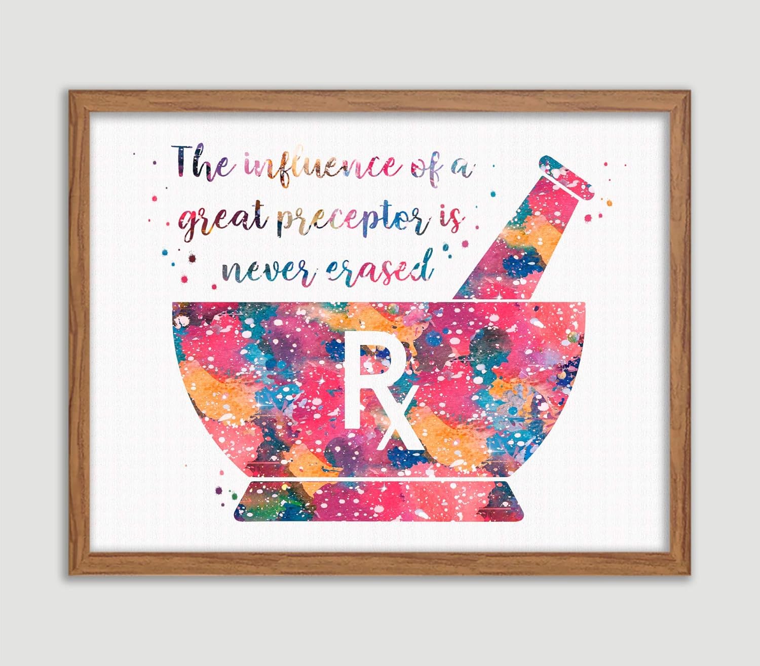 Pharmacist Mortar Quote Watercolor Poster Mortar and Pestle Art Print Pharmacy Wall Art Medical Office Wall Decor Medicine Pharmacist Rx Caduceus Home Decor Wall Hanging Great Gift for Pharmacist