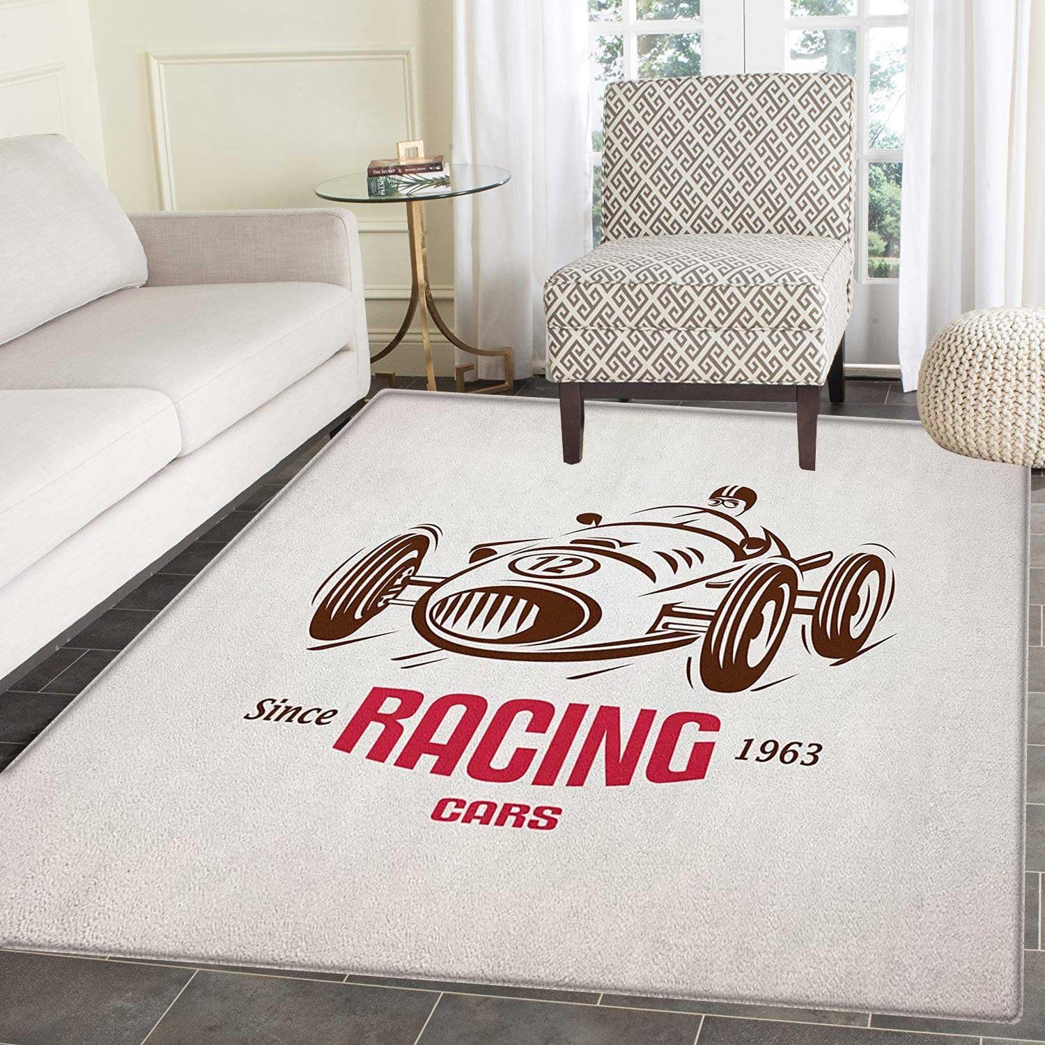 race car carpet rug