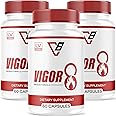 (3 Pack) Vigor 8 For Men, Vigor 8 Pills For Men, Vigor 8 Force For Men, Vigor8 Pills, Vigor 8 Pills, Vigor 8 Premium Formula, Vigor8 Male Pills, Vigor 8 Male Supplement, 180 Capsules for 3 Months