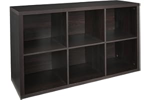 ClosetMaid 4109 Decorative 6-Cube Storage Organizer, Black Walnut
