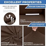 XINEAGE 2 Seater Sofa Cover Jacquard Stretch Slipcover Non Slip Washable view 3