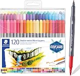 Staedtler 3200 TB120 Design Journey Double-Ended Fibre-Tip Pens 120 Pack