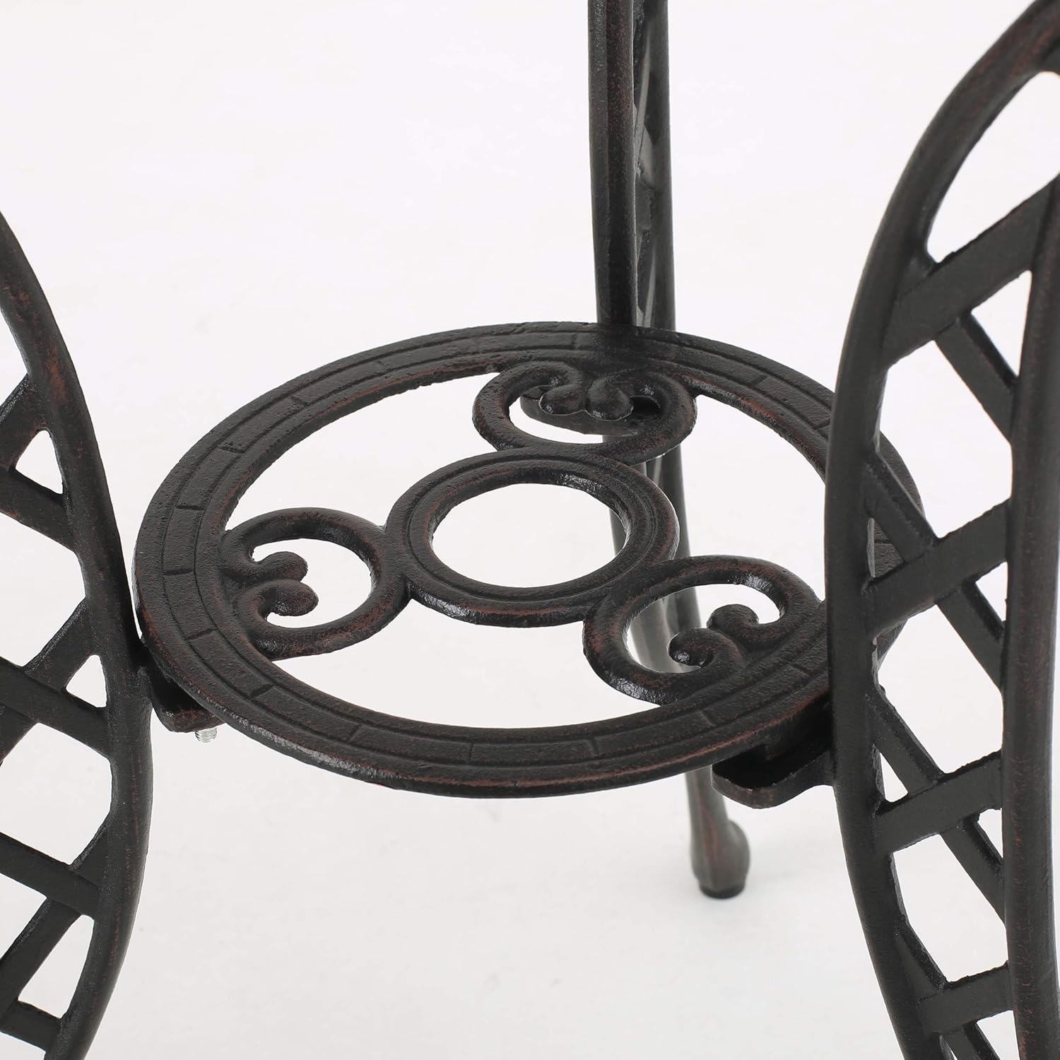 Christopher Knight Home La Sola Metal Outdoor Bistro Set, Black With Bronze: Garden & Outdoor