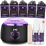 BLITZWAX Waxing Kit for Women Men Digital Wax Warmer Hard Wax Kit with 50 Wax Accessories 17.5oz Wax Beans for Full Body Braz