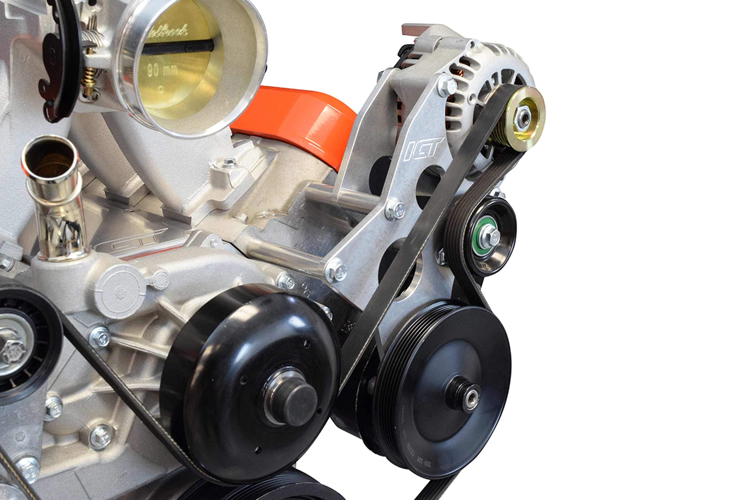 ICT Billet LS Truck SUV Driver Side Alternator/Power Steering Pump