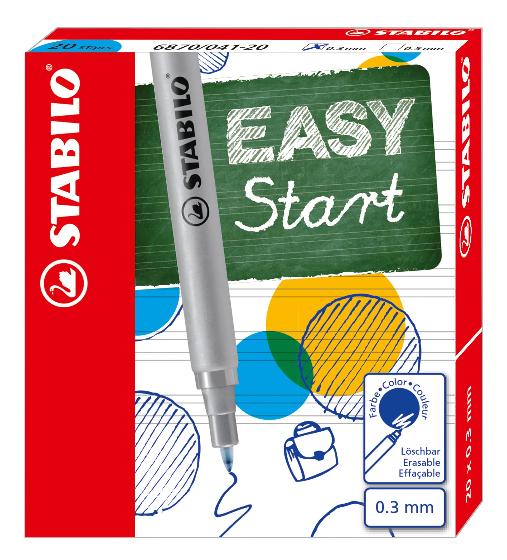 Refills - STABILO EASYoriginal Refills Fine - Box of 20 - Blue
