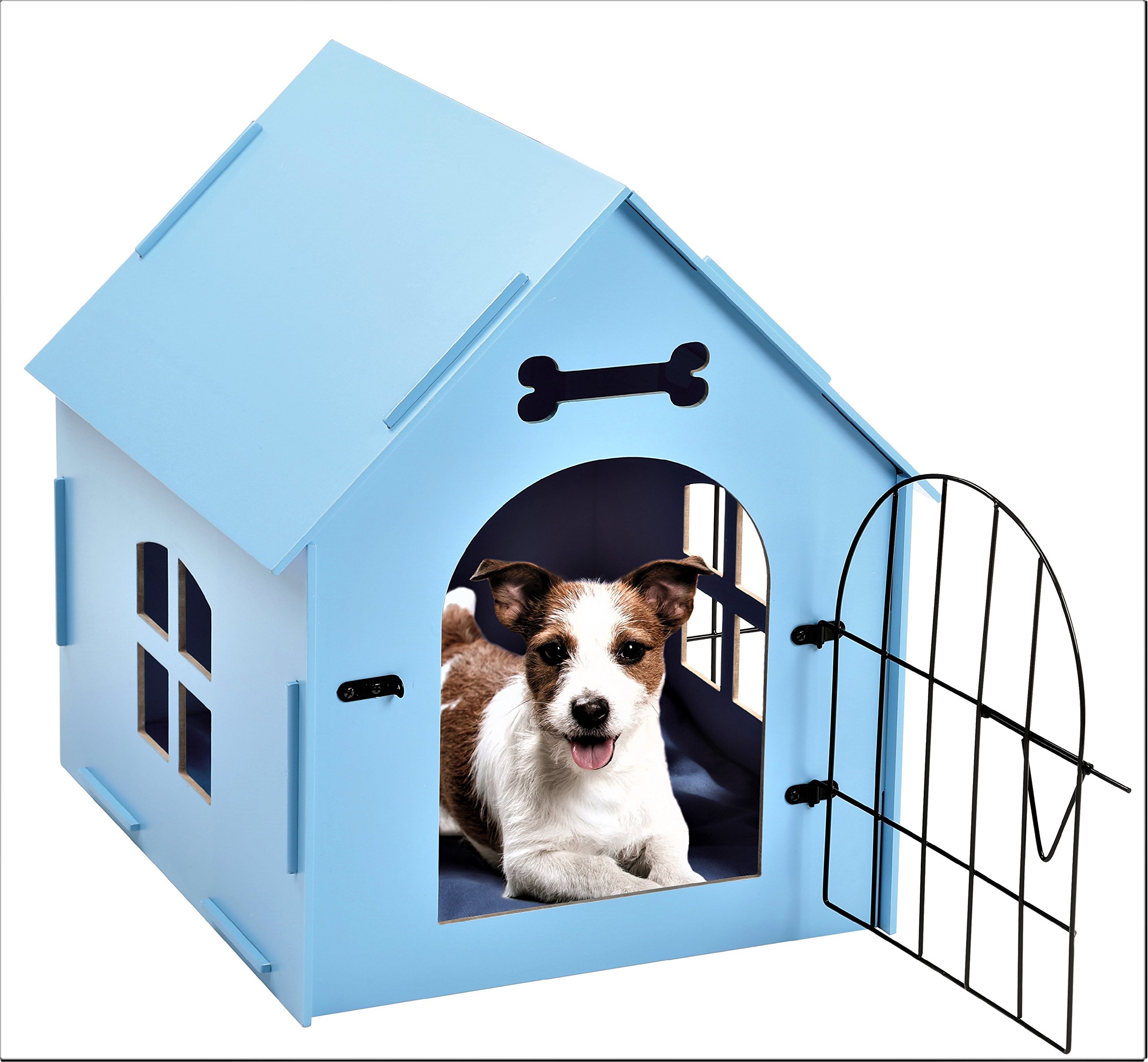 Indoor & Outdoor Use Pet Dog Kennel Water Resistant Air Vents Elevated