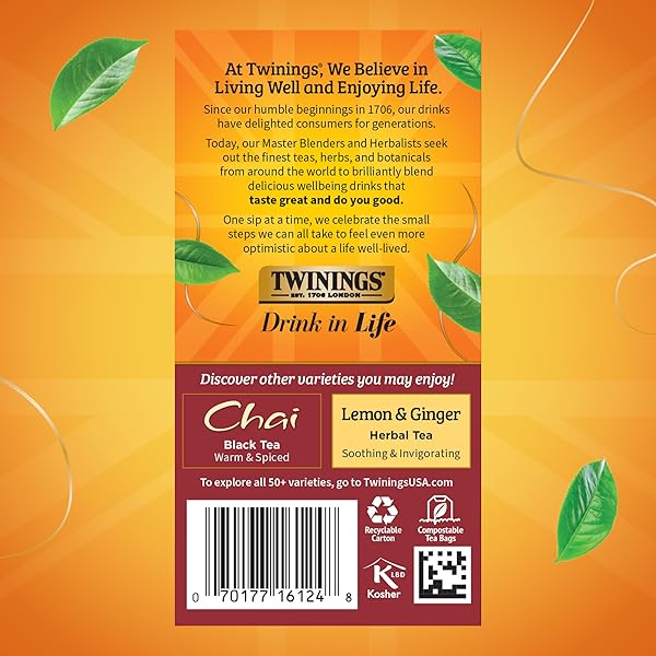 TWININGS TEA, TEA,CHAI,SPICED APPLE 20 BAG