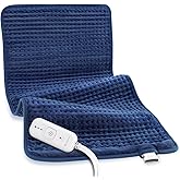 Comfytemp Extra Large Heating Pad for Back & Period, 33''x 17'' King Size, FSA Eligible Items Only List, HSA Approve Electric XL Heated Pad for Shoulder/Neck/Knee, Small Lap Blanket, Washable (Blue)