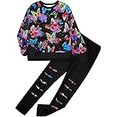 Tomolant Girls Clothes, Girls Outfits Tie Dye Sweatshirt Tops and Leggings Sweatpants 2 Piece Fall Winter Clothes Set 6-16T