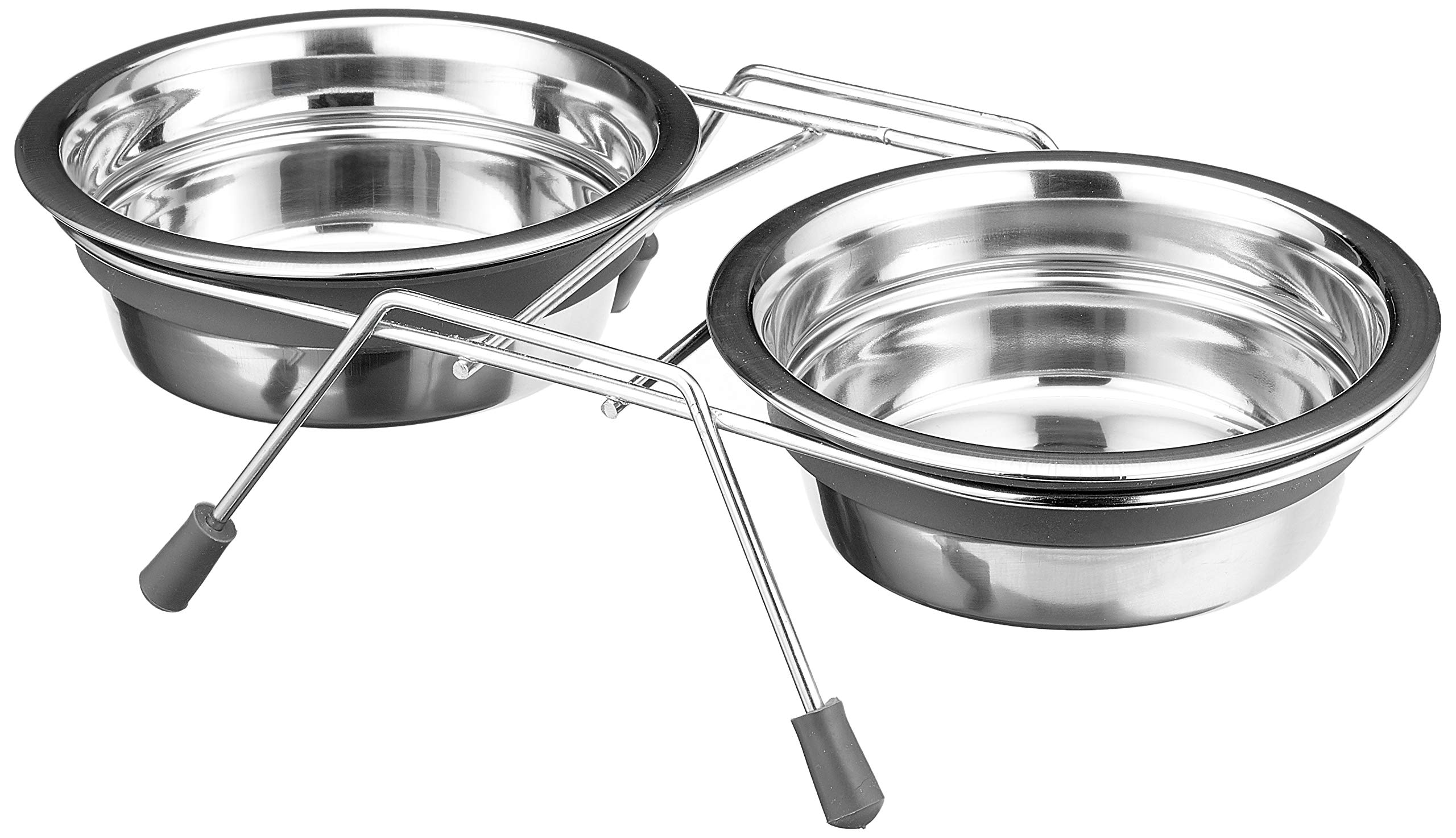 Trixie Eat on Feet Two Anti-Rattle Bowl Set for Dog, 0.25 Litre, Pack of 6