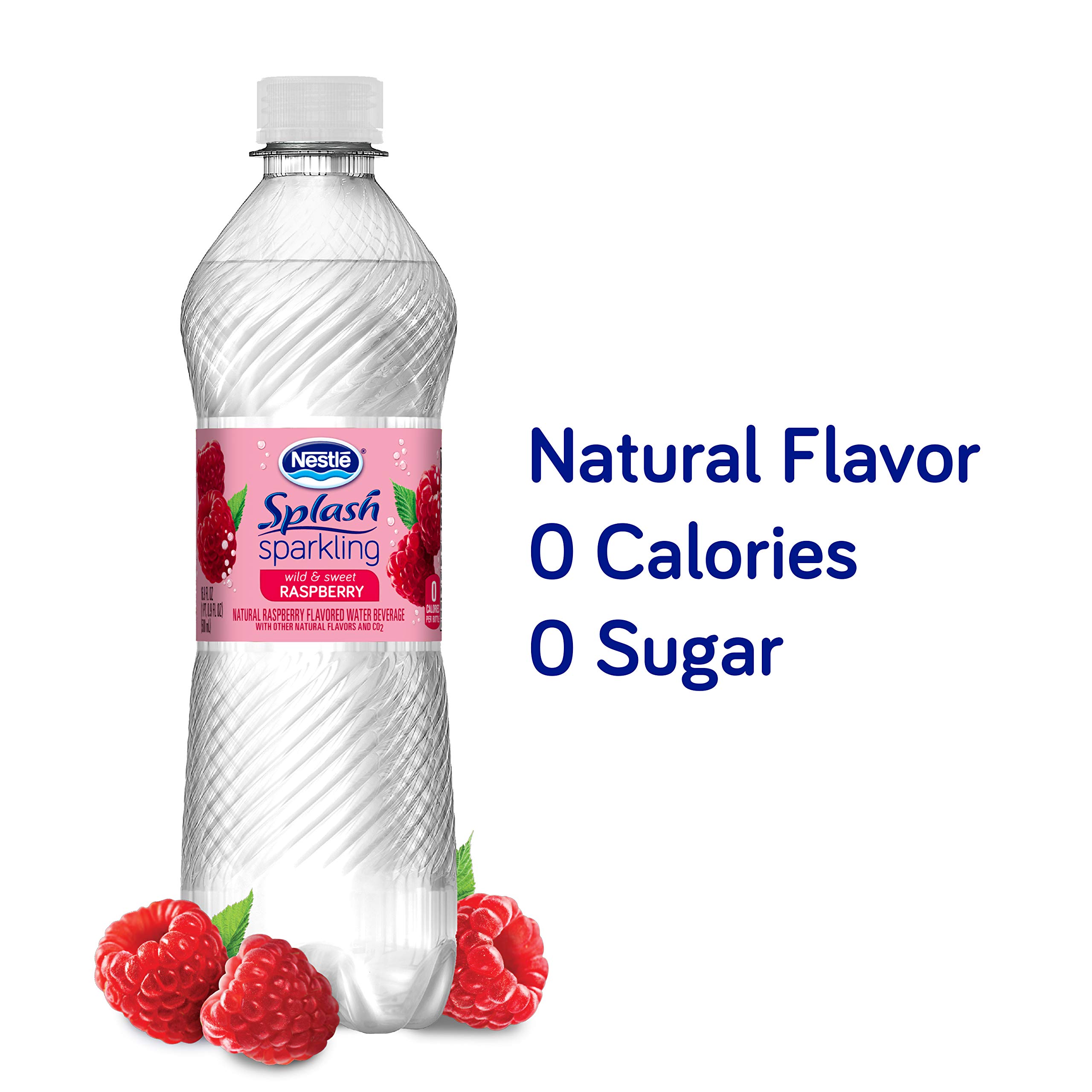 Nestle Splash Sparkling Flavored Water Beverage, Raspberry, 16.9 fl oz