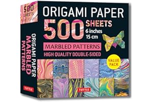 Origami Paper 500 sheets Marbled Patterns 6" (15 cm): Tuttle Origami Paper: Double-Sided Origami Sheets Printed with 12 Diffe