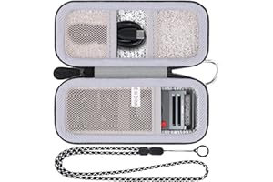 Aenllosi for HiDock P1 AI Voice Recorder Hard Case, HiDock Smart Meeting Notes Recorder Organizer, Black (Case Only)