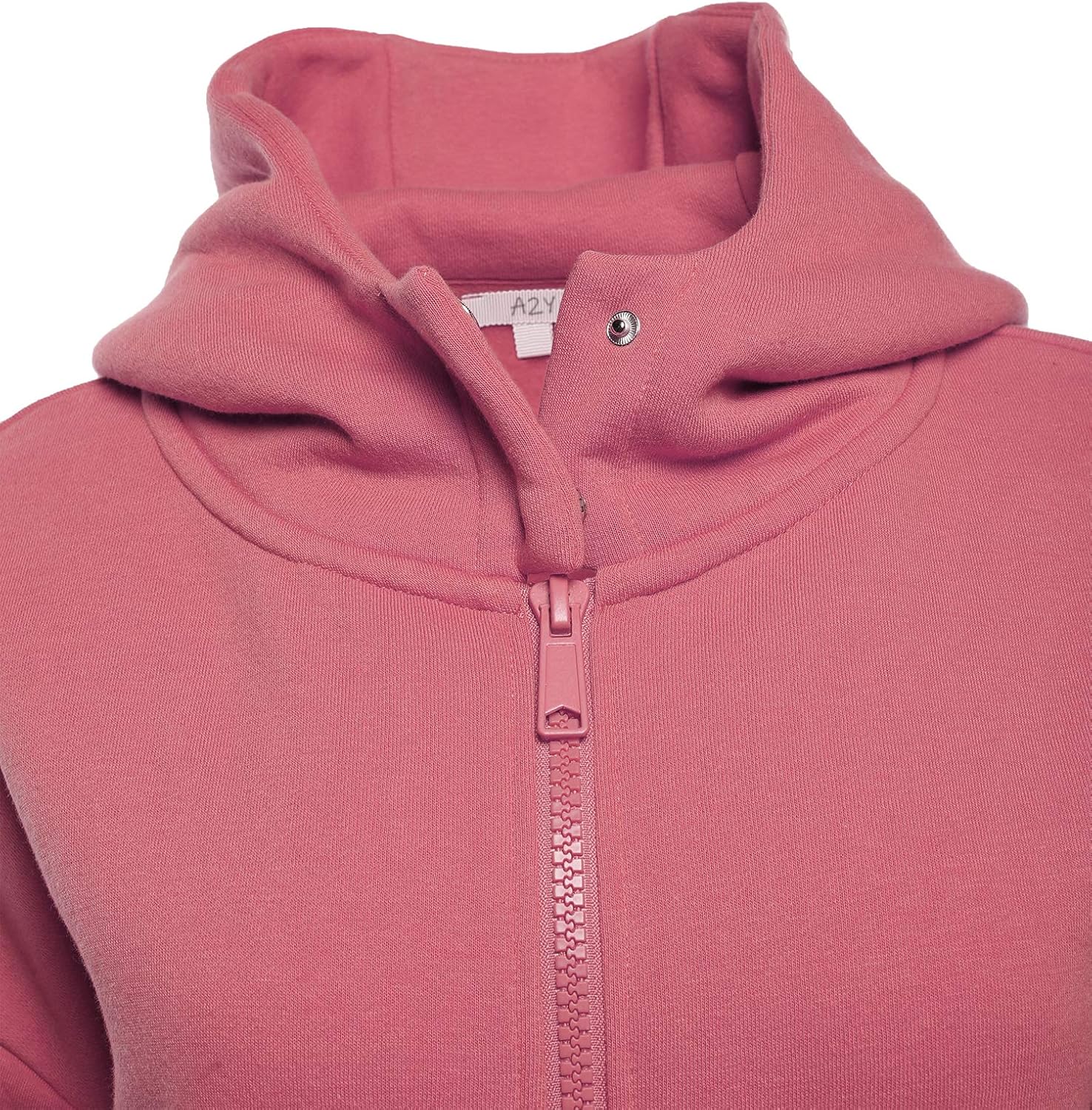 snap on zip up hoodie