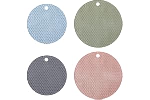 4pcs Silicone Jar Opener Gripper Pad, 5.7 Inch 6.8 Inch Jar Gripper Pad Multi-Purpose Round Honeycomb Jar Opener for Weak Han