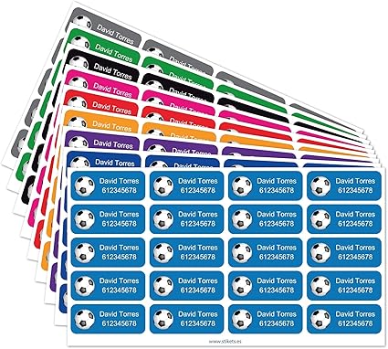 Etiquetas adhesivas para marcar los libros, libretas, material escolar y todos los objetos de los niños (60): Amazon.es: Oficina y papelería