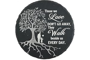 MYFIHU Dad Memorial Stone Man and Child Sympathy Gifts Loss of Dad for Daughter Loss of Father, Fathers Day Grave Decorations for Cemetery Dad Rock Stepping Stones TNA3