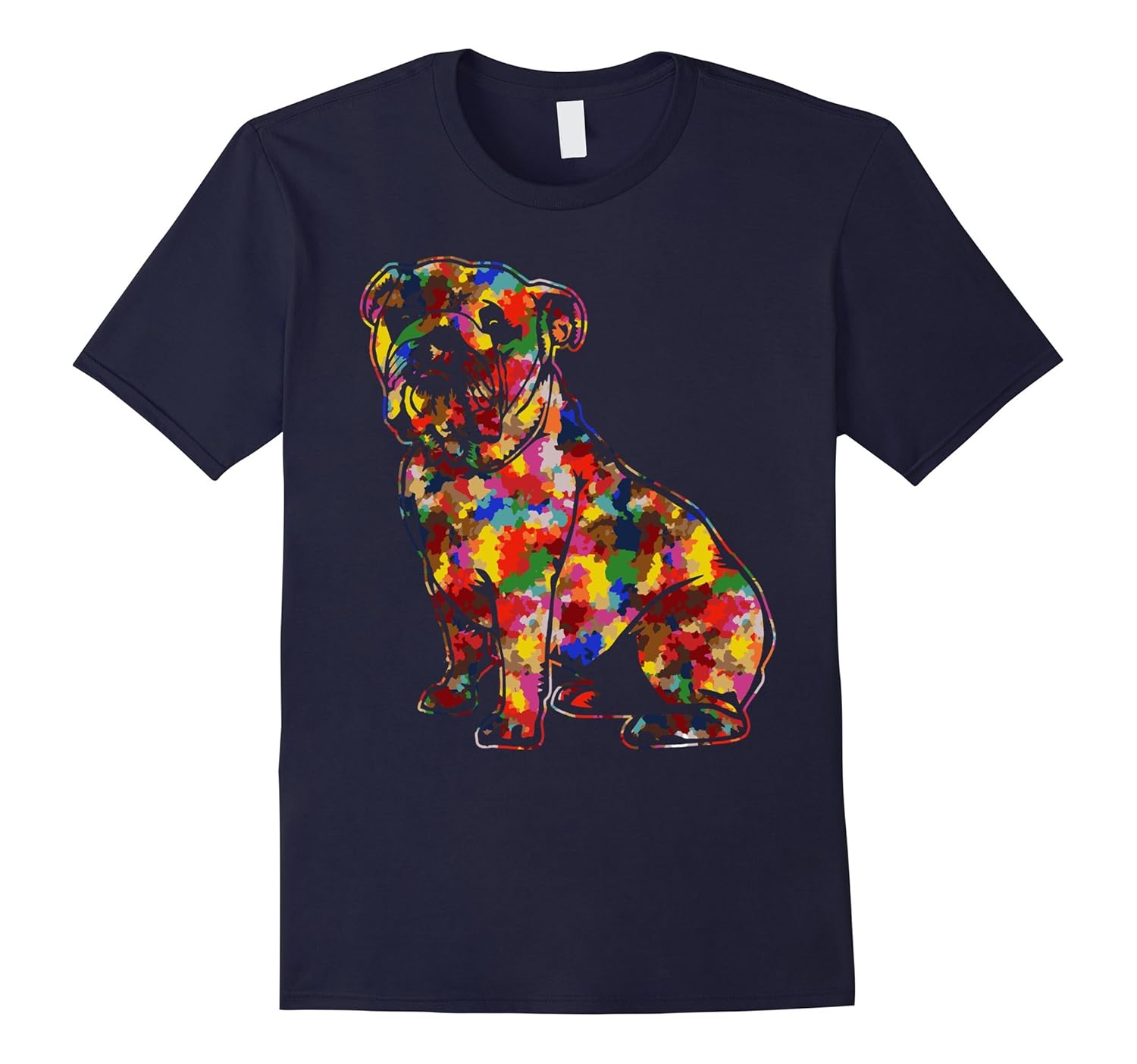 Old English Bulldog Colorful T shirt-ANZ