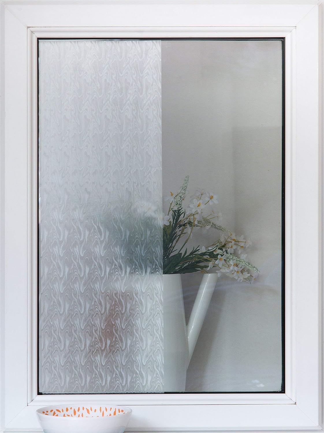 d-c-fix window film privacy Smoke, 45cm x 2m, self adhesive vinyl films for glass windows with a modern fog pattern, opaque - Image 5