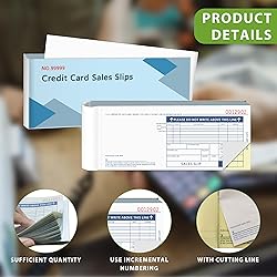 100 Sets Long Credit Card Sales Slips 7.9 * 3.3