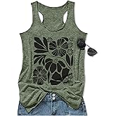 Womens Mandala Vintage Graphic Racerback Tank Tops Summer Casual Loose O-Neck Tanks Vest Vacation Classic-Fit Shirt Cami