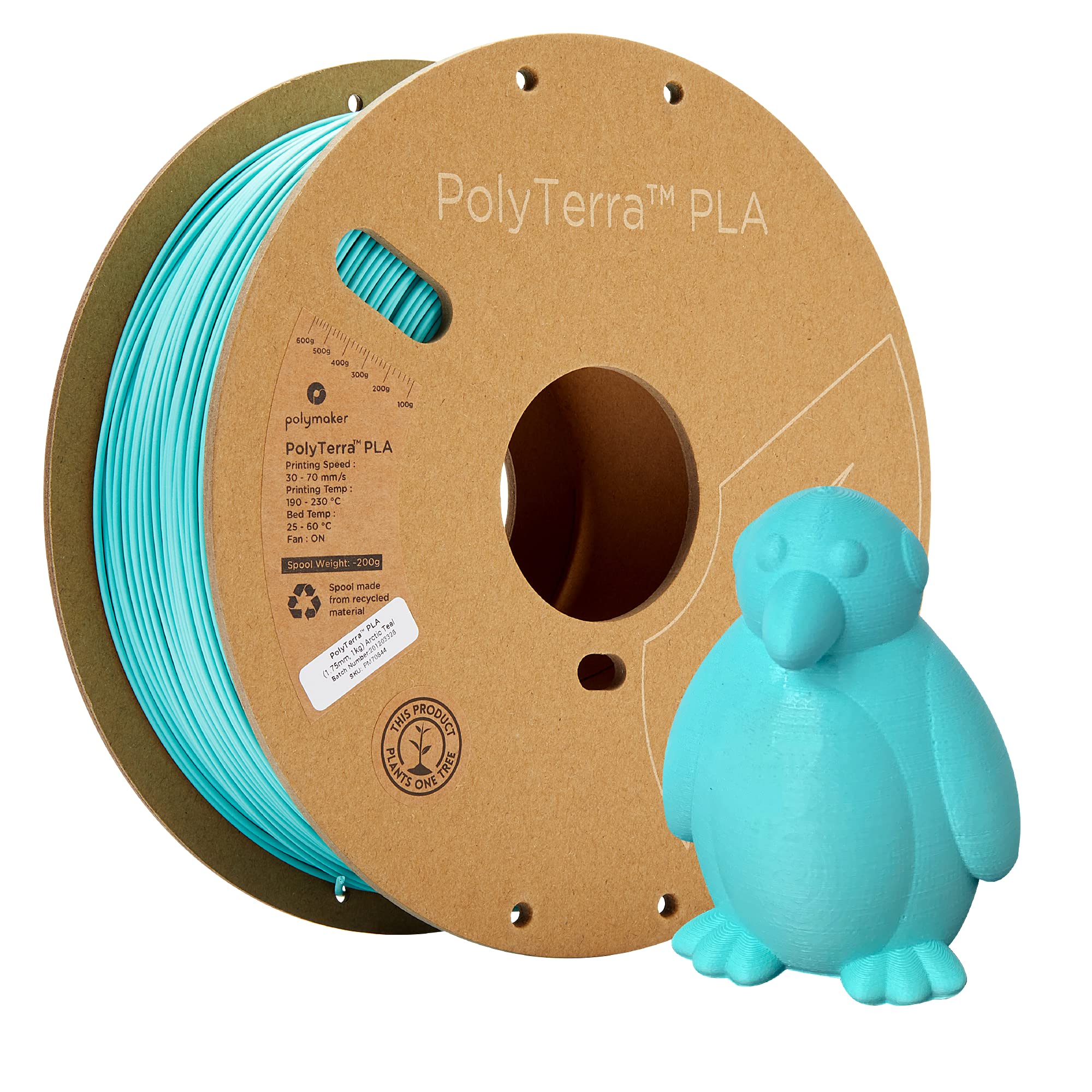Polymaker 70844 PolyTerra PLA Filament PLA geringerer plasticgehalt 1.75mm 1000g brightblau 1 pc(s)