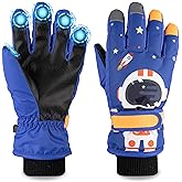 OMECHY Kids Ski Snow Gloves Waterproof Winter Cold Weather Windproof Warm Snowboard Sport Mittens for Boys Girls