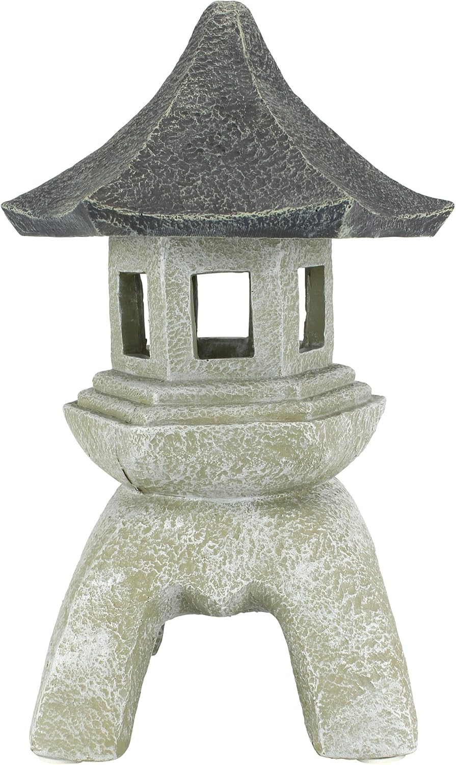 Design Toscano NG29870 Asian Decor Pagoda Lantern Outdoor Statue, Large 17 Inch, Polyresin, Two Tone Stone Finish : Toscano Pagoda Lantern : Garden & Outdoor
